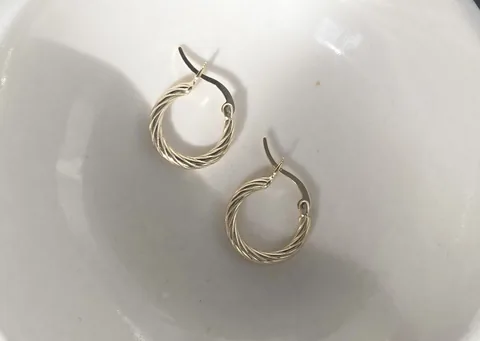 Small Twisted Hoops - 14k Gold Filled — product image 6