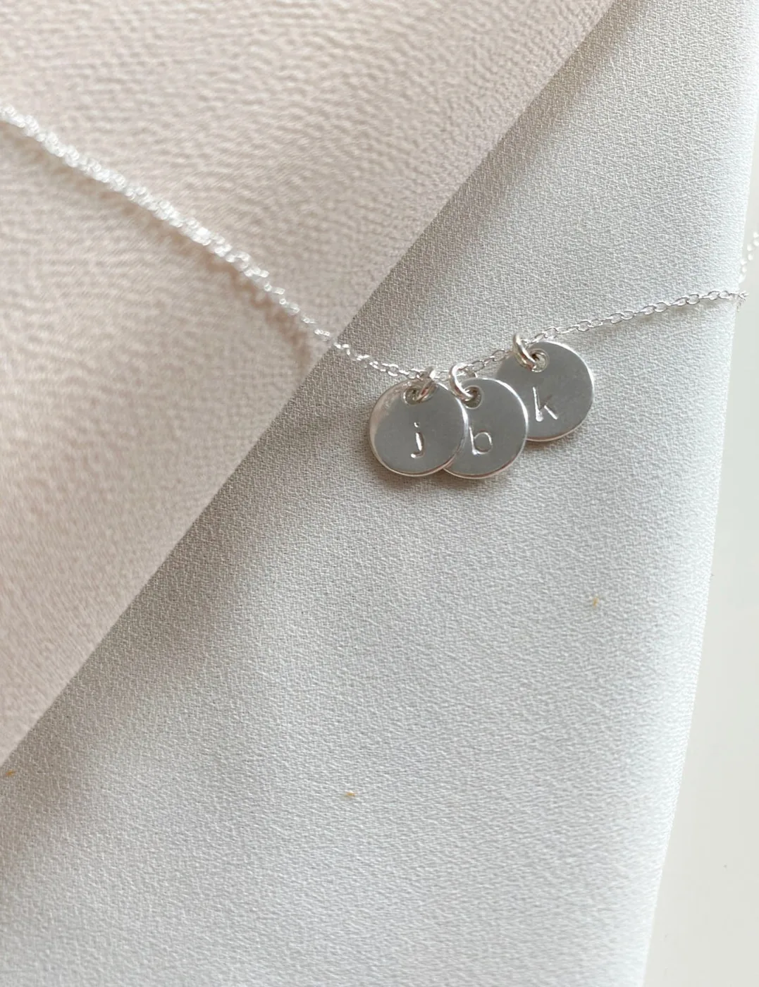 Initial Pendant Cable Chain Necklace - Sterling Silver — product image 3