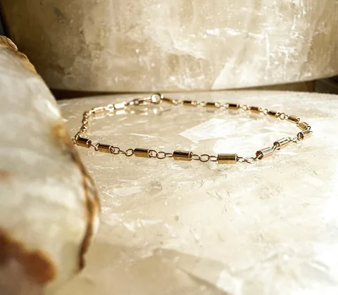 Tube Chain Bracelet - 14K Gold Filled — product image 2