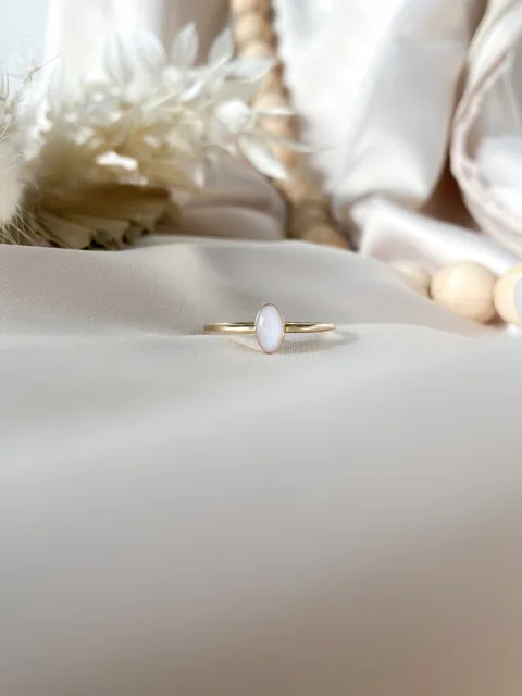 Mothers Milk Small Oval Ring - 14k Gold Filled — product image 2