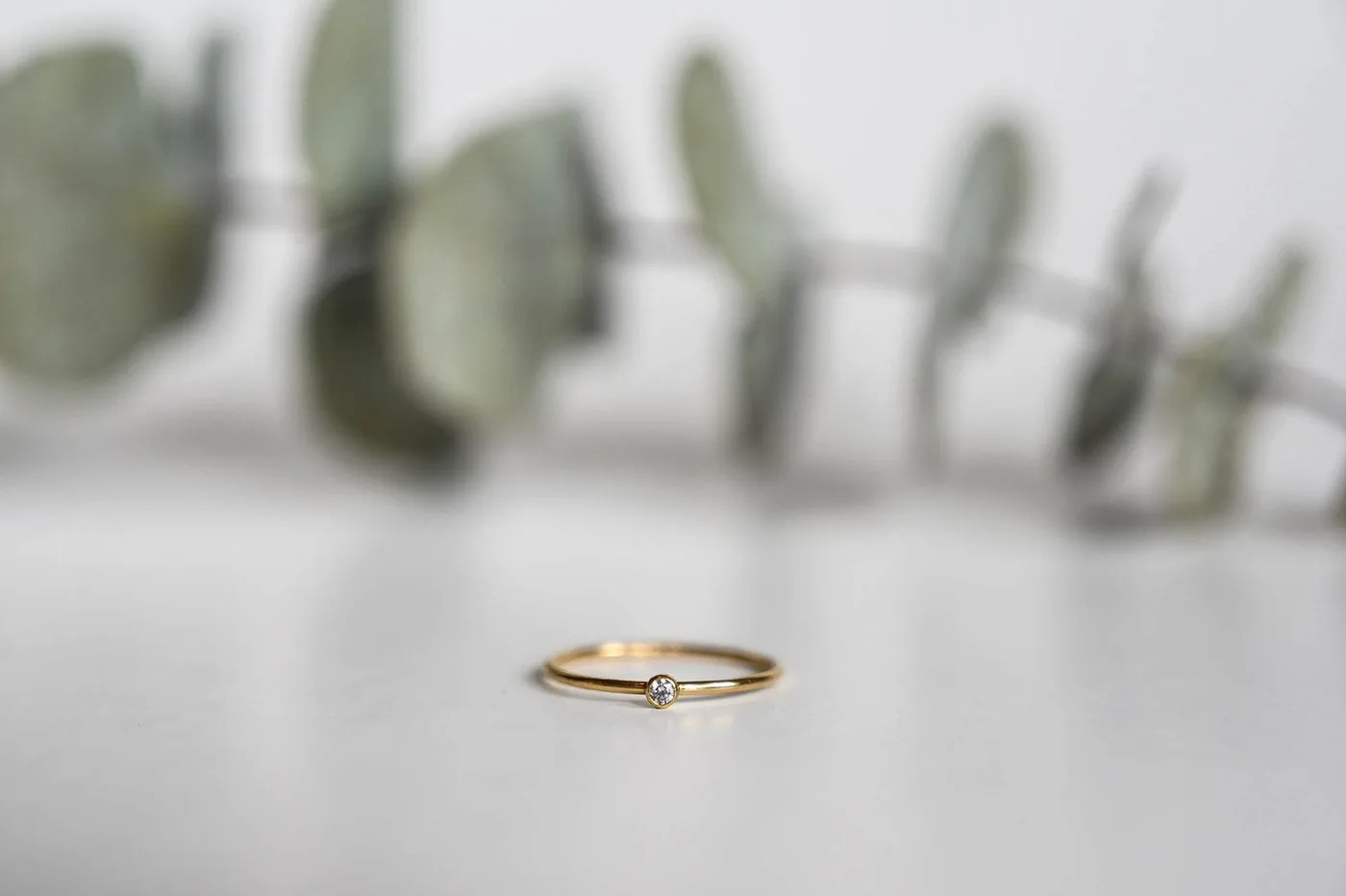 Solitaire Diamond Ring - 14k Gold Filled — product image 4
