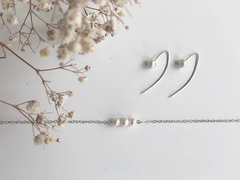 Three Pearl Necklace - Sterling Silver — product image 5