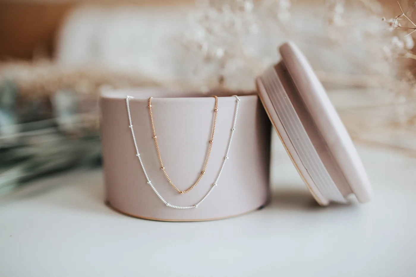 Saturn Chain Collarbone Necklace - 14k Gold Filled — product image 5