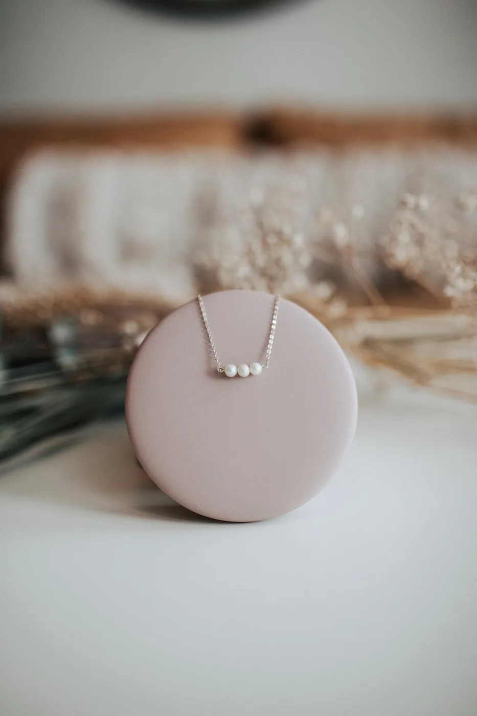 Three Pearl Necklace - Sterling Silver — product image 10