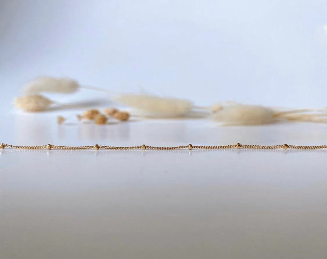 Saturn Chain Collarbone Necklace - 14k Gold Filled — product image 3