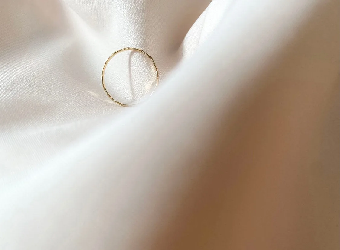 Hammered Skinny Ring - 14k Gold Filled — product image 8