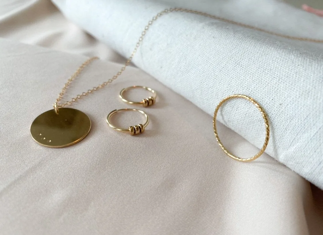 Serrated Skinny Ring - 14k Gold Filled — product image 8