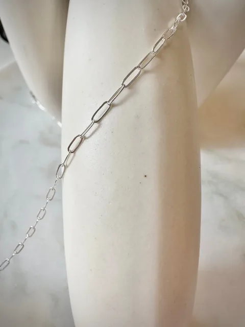 Staple Chain Necklace- Sterling Silver — product image 4