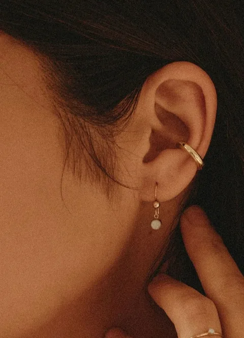 Cremation Drop Fish Hook Earrings - 14k Gold Filled — product image 2