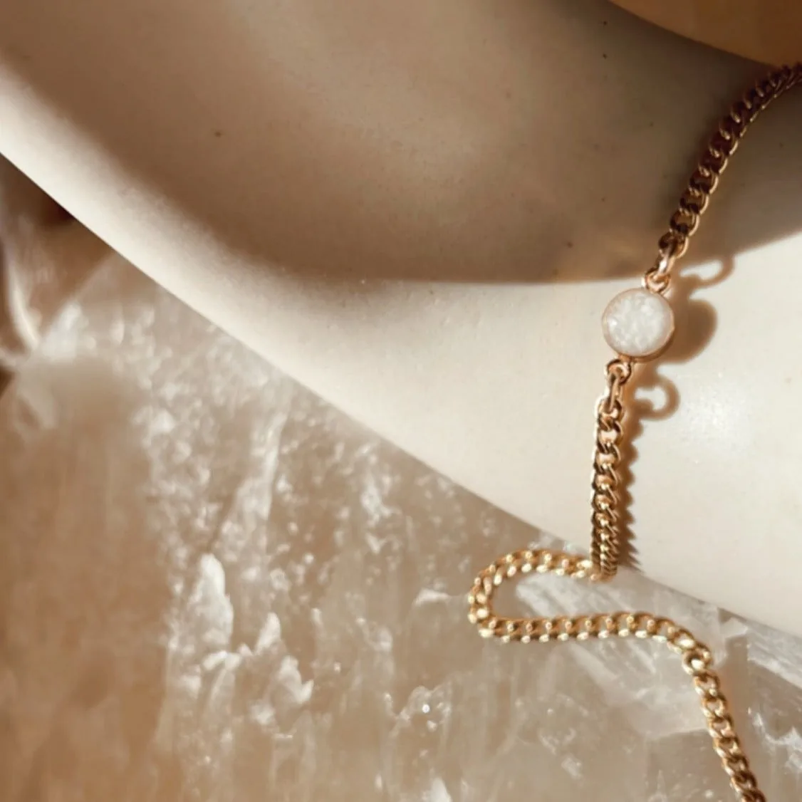 Cremation Thick Curb Chain Bracelet- 14k Gold Filled — product image 7