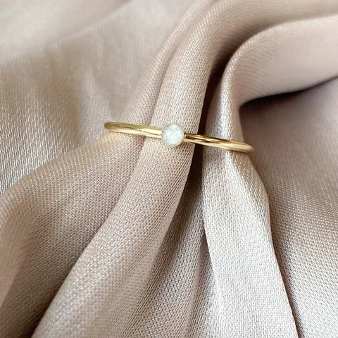 Cremation Dainty Ring - 14k Solid Gold — product image 6