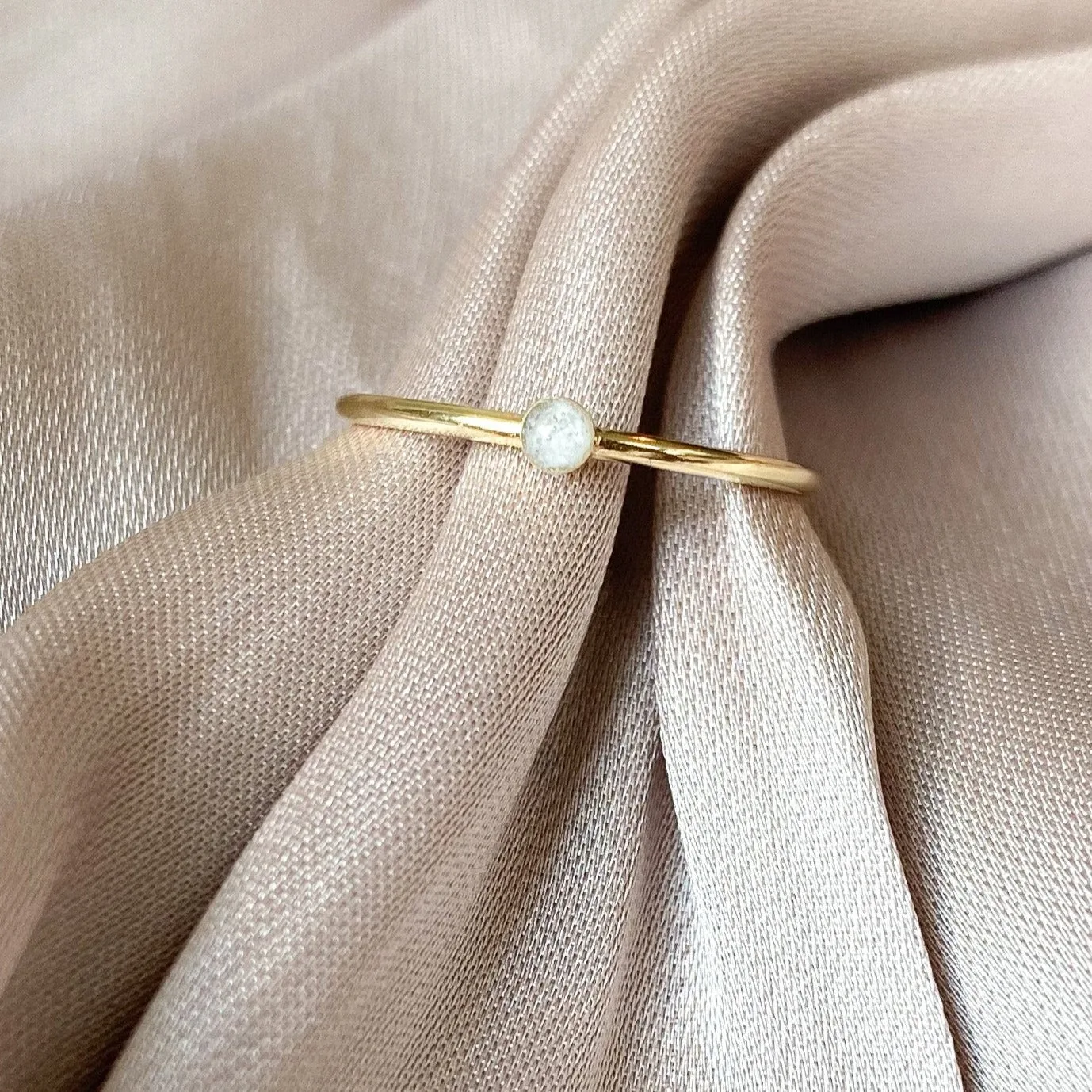 Cremation Dainty Ring - 14k Solid Gold — product image 6