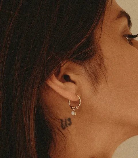 Cremation Hoop Earrings- 14K Gold Filled — product image 2