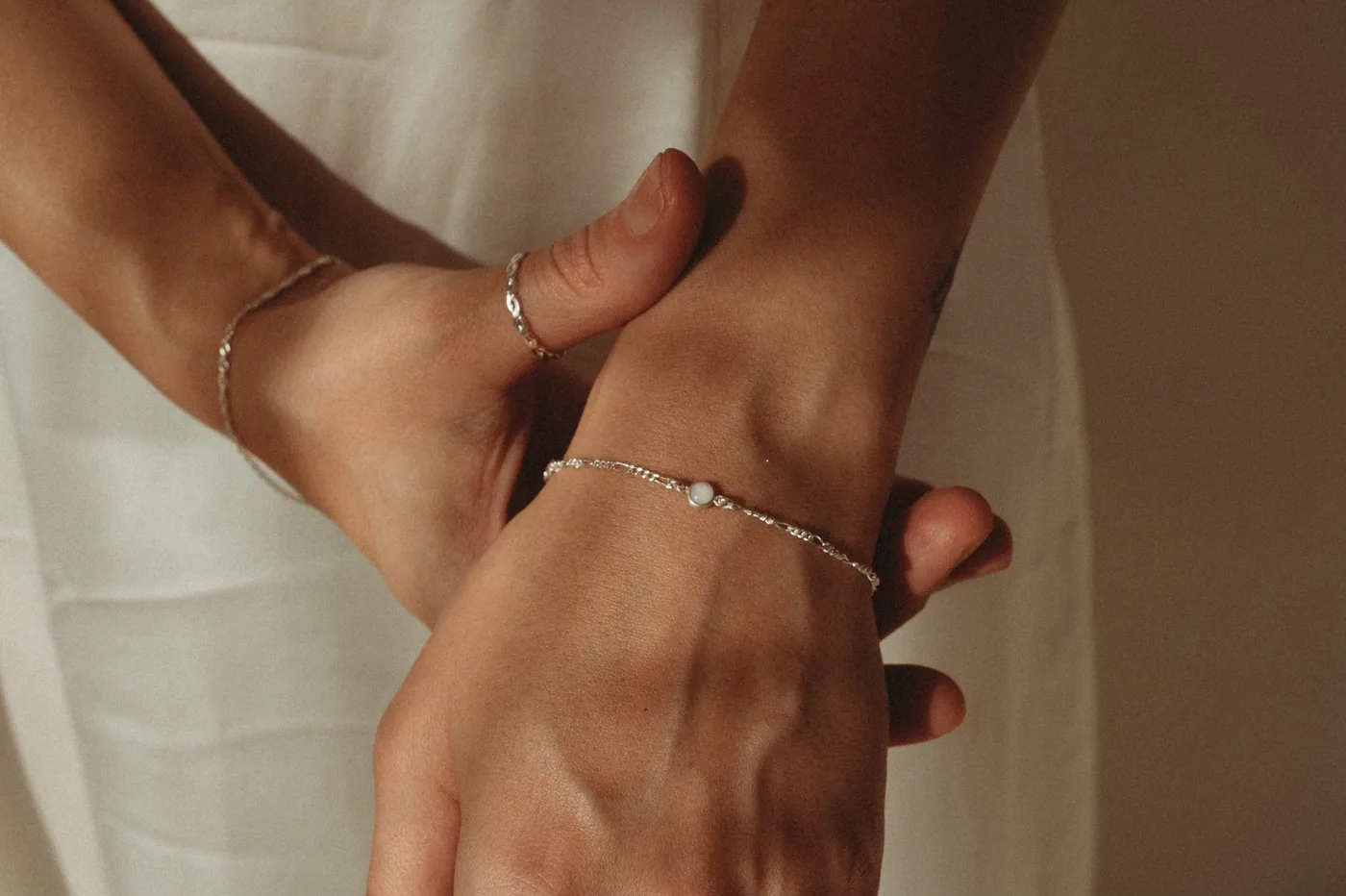 Mothers Milk Figaro Bracelet- Sterling Silver — product image 2