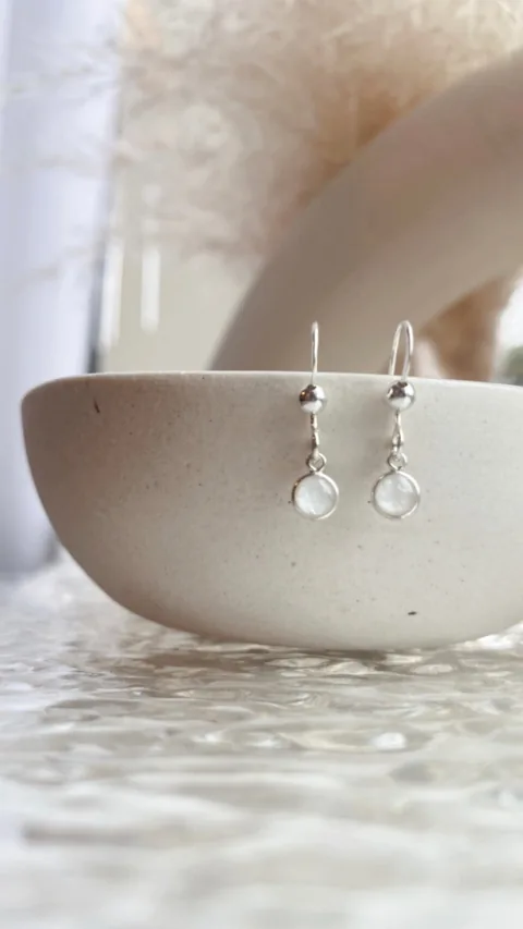 Mothers Milk Drop Fish Hook Earrings- Sterling Silver — product image 4